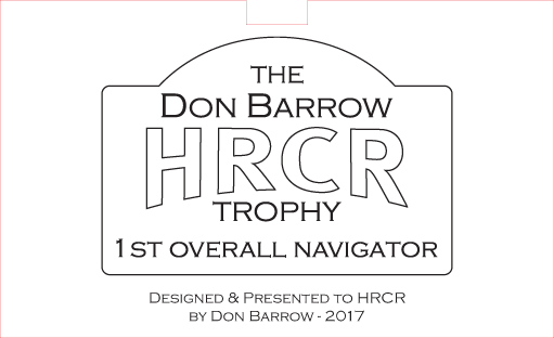 Don Barrow Navigators Targa Trophy designed by Don Barrow and presented in 2017 to the HRCR super Trophies